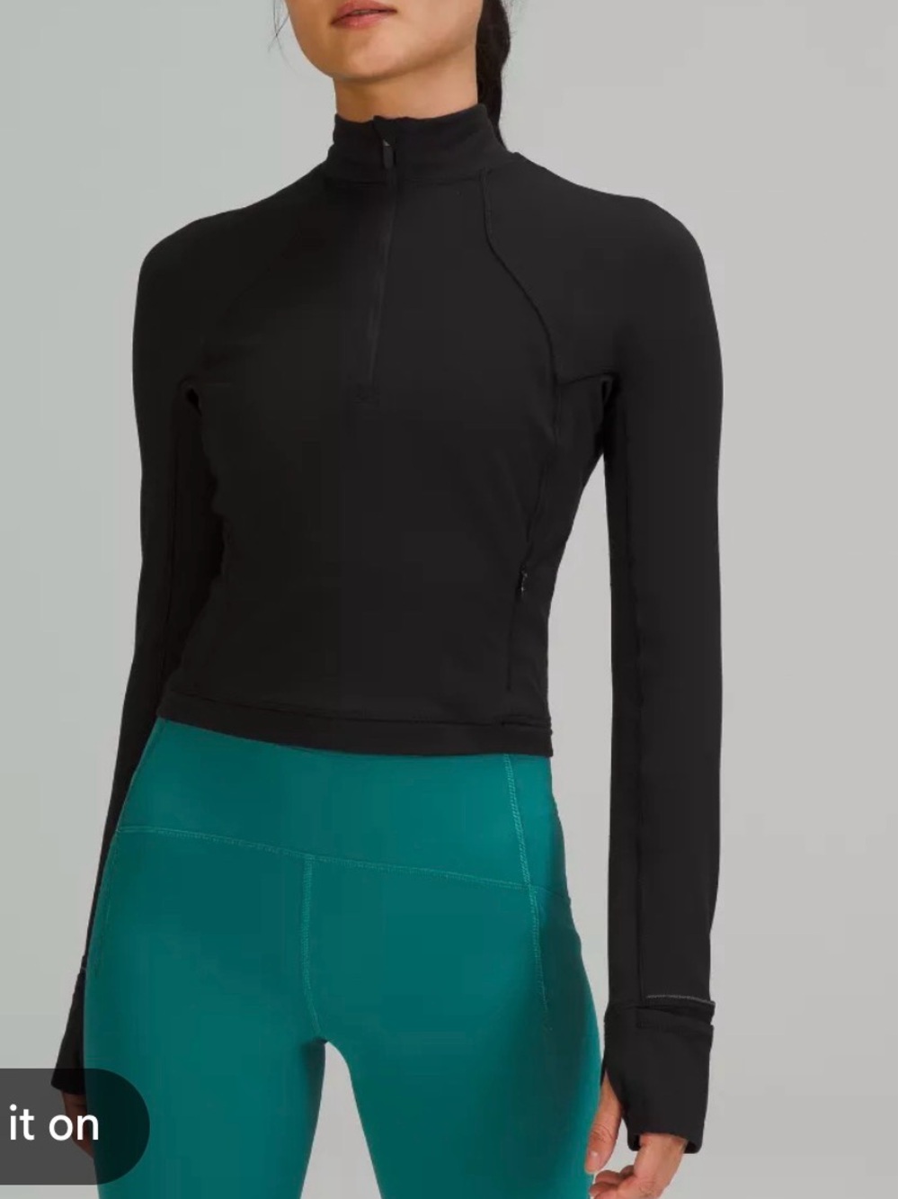NWT Lululemon It's Rulu Run Cropped Half Zip